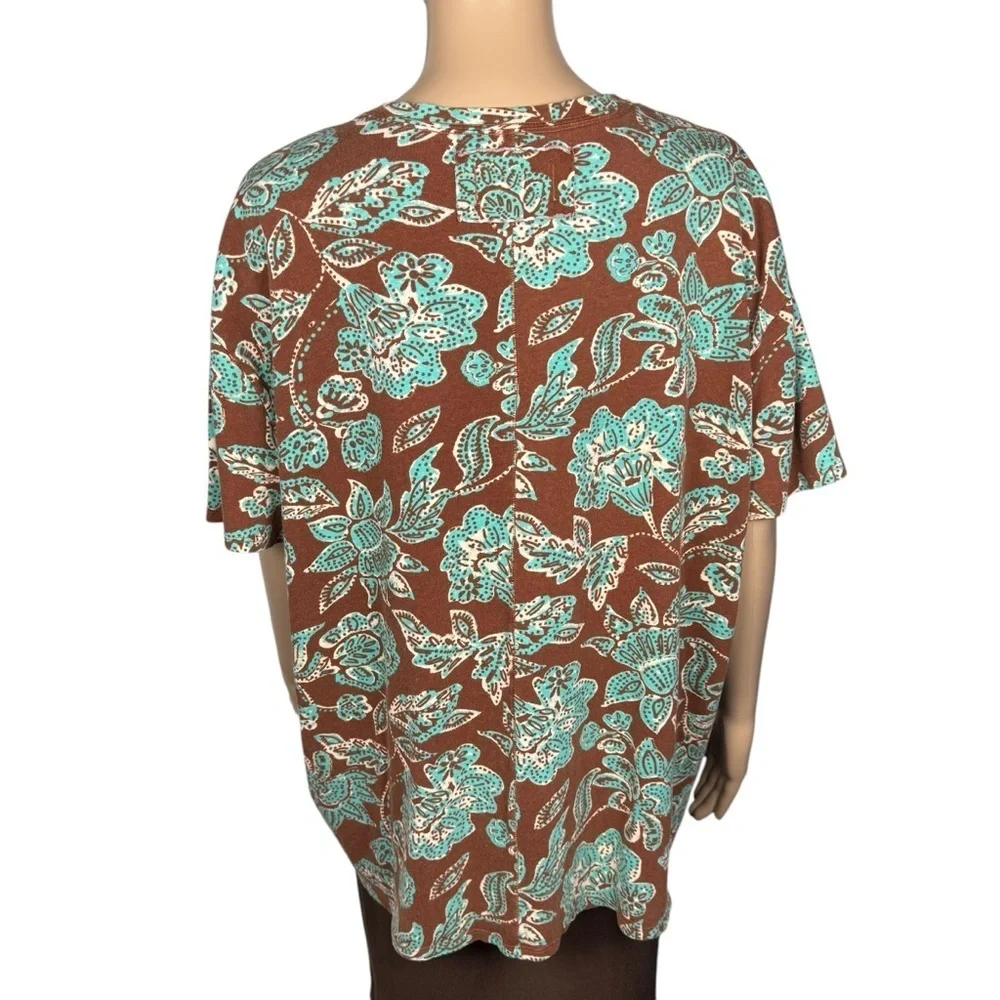 New Free People We The Free Nina Printed Tee Size M